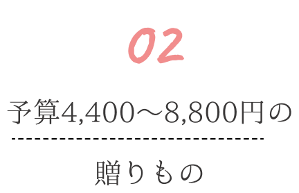 予算4,400～8,800円の贈りもの